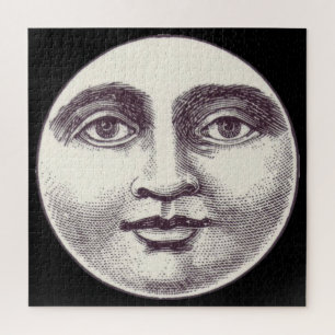 Vintage-Mondmann-Vollmond-Gesicht