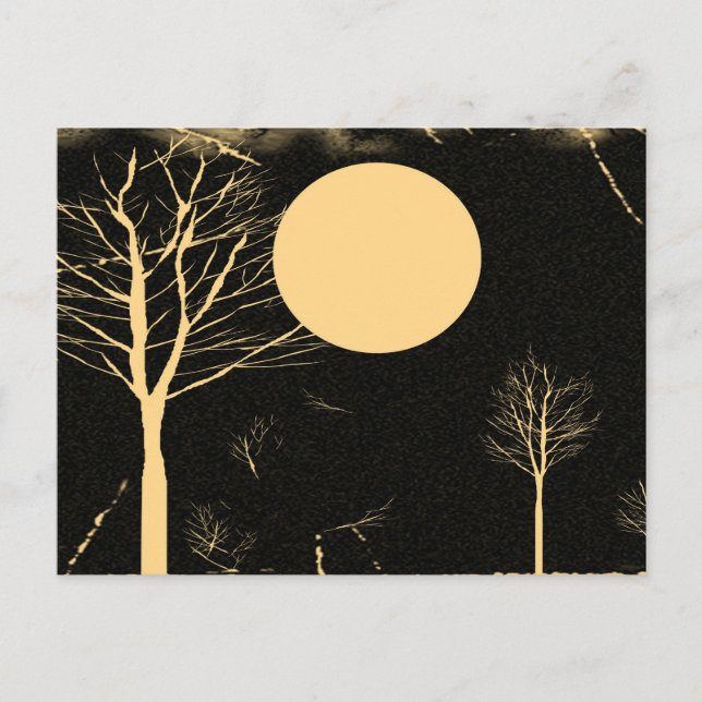 Vintage Mondnacht Postkarte (Vorderseite)