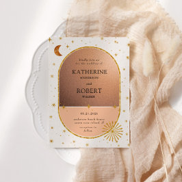 Vintage Mondstars Hochzeit Einladung