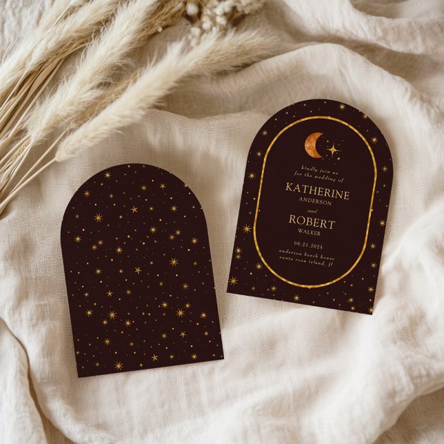 Vintage Mondstars Hochzeit Einladung (Von Creator hochgeladen)