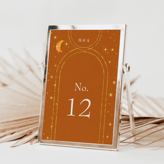 Vintage Mondstars Hochzeiten Tischnummer (Von Creator hochgeladen)