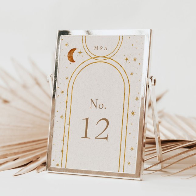 Vintage Mondstars Hochzeiten Tischnummer (Von Creator hochgeladen)