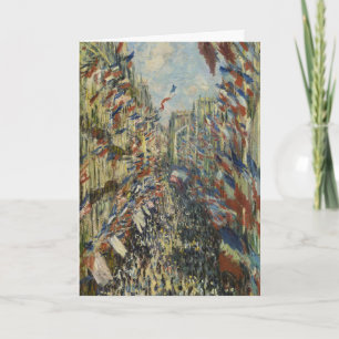 Vintage-Monet-Französische-Flagge-Paris-Strassenku Karte