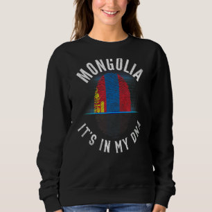 Vintage mongolische Flagge in meiner DNA-Mongolei Sweatshirt
