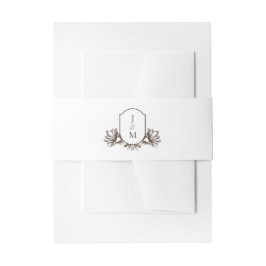 Vintage Mongram-Wappen-Hochzeit Einladungsbanderole