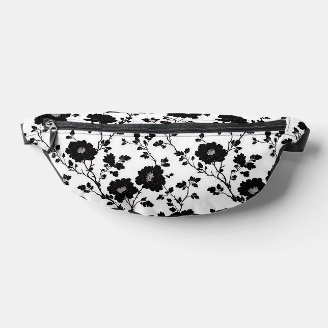 Vintage Monochrome Black Flower Toile Nature (Poser)