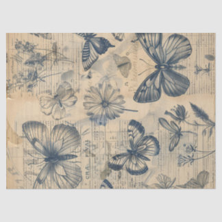 Vintage monochrome Farbschmetterlinge Rose Seidenpapier