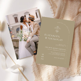 Vintage Monogram | Ornate Boho Wedding Invitation Einladung