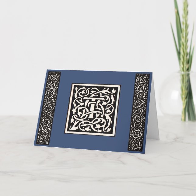 Vintage Monogram T Art Nouveau Letter (Devant)