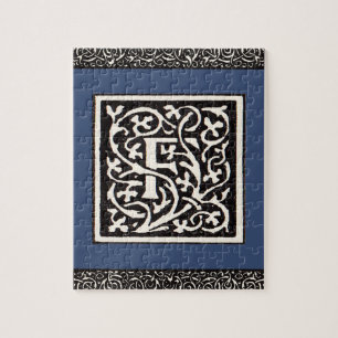 Vintage Monogramm F Art Nouveau Buchstabe