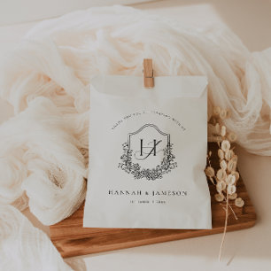 Vintage Monogramm Florale Boho-Hochzeit Geschenktütchen