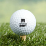 Vintage Monogramm Jahr Personalisiert Golfball<br><div class="desc">Vintage Mongram Year Number Personalisiert Golf Balls. Der personalisierte Golfball ist mit einem Monogramm und einer Jahreszahl versehen und eignet sich hervorragend als Sportgeschenk für eine Frau oder einen Mann. Fügen Sie Ihre Mono- und Jahreszahl hinzu.</div>