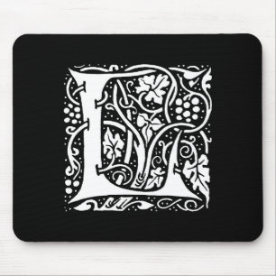 Vintage Monogramm L Art Nouveau  Mousepad