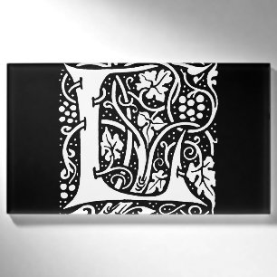 Vintage Monogramm L Art Nouveau Namenschild