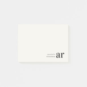 Vintage-Monogramm mit Retro-Typografie Minimalisti Post-it Klebezettel