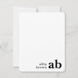 Vintage-Monogramm | Retro-Minimal-Typografie-Desig Mitteilungskarte