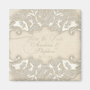 Vintage Monogramm-Spitze-barocker Magnet