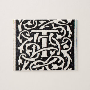 Vintage Monogramm T Art Nouveau Buchstabe
