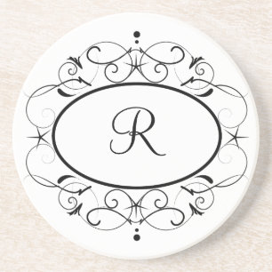Vintage Monogramm-Untersetzer Untersetzer