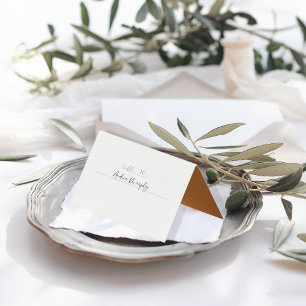 Vintage Monogramm Verzierte Boho-Hochzeitsplatzk Visitenkarten