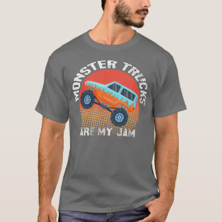 Vintage Monster Truck are My Jam funny Truck Boys T-Shirt