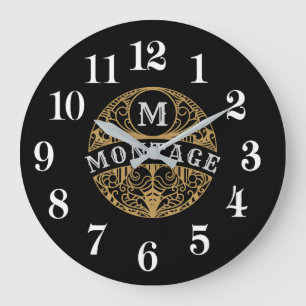 Vintage Montage Tatoo Große Wanduhr