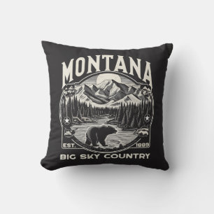 Vintage Montana Big Sky Country Kissen