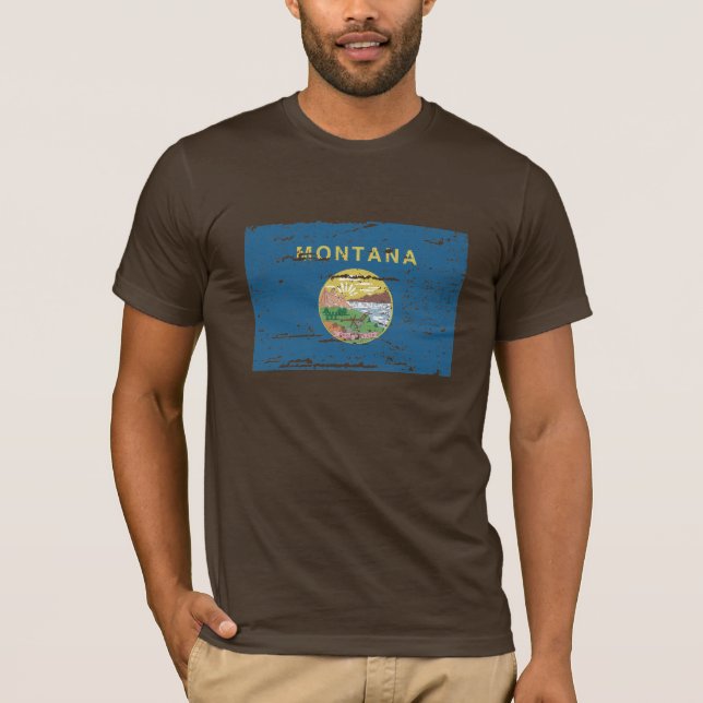 Vintage MONTANA-Flagge T-Shirt (Vorderseite)