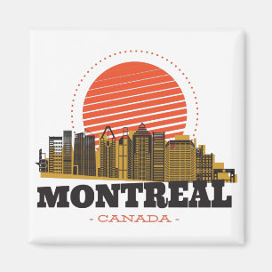 Vintage Montreal Kanada Skyline Magnet