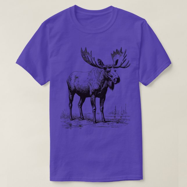 Vintage Moose Wildlife TShirt (Design devant)