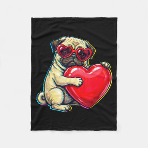 Vintage-Mops-Funny-Jugend-Leben-Vater-Mutter-retro Fleecedecke