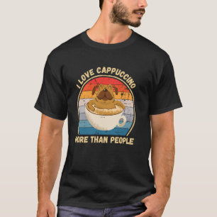 Vintage Mops I Liebe Cappuccino Mehr Als Menschen T-Shirt