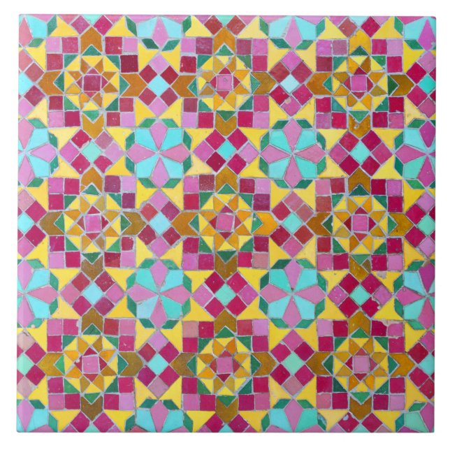 Vintage Mosaik-Keramiken Fliese (Vorderseite)