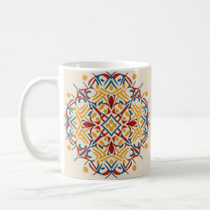 vintage Mosaik-Mandala Kaffeetasse