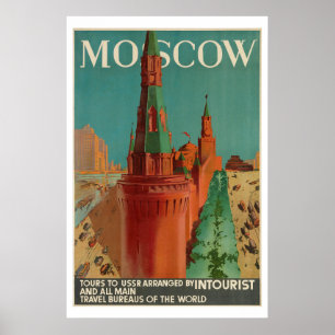 Vintage Moskau Intourist Poster