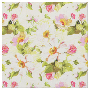 Vintage motif floral pivots vieux tissu Rose