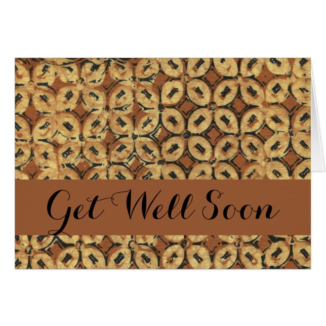 Vintage Motif Kawung de Batik Indonésien Rustique (Devant horizontal)