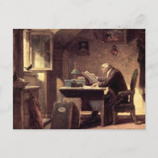 Vintage-Motiv - Ein Besucher - Spitzweg Postkarte