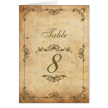 Vintage-Motiv Hochzeitsempfang Tischnummer