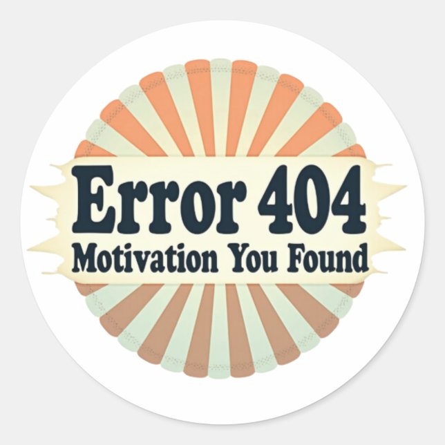 Vintage Motivation Runder Aufkleber (Vorderseite)