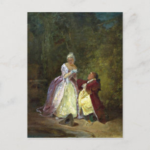 Vintage Motive - Der Antrag - Spitzweg Postkarte