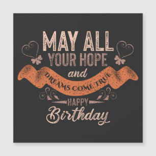 Vintage Motivierend Glückwünsche zum Geburtstag Magnetkarte