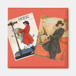 "Vintage Motor Magazine-Cover" Magnet