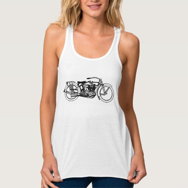 Vintage Motorbike Art Tank Top (Vorderseite)