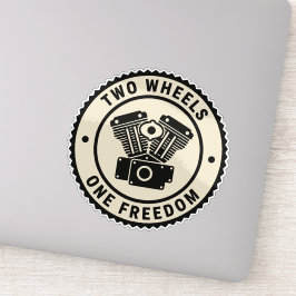 Vintage Motorcycle Engine Freedom Emblem Aufkleber