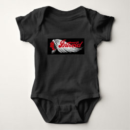 Vintage Motorcycle Logo Black Baby Strampler
