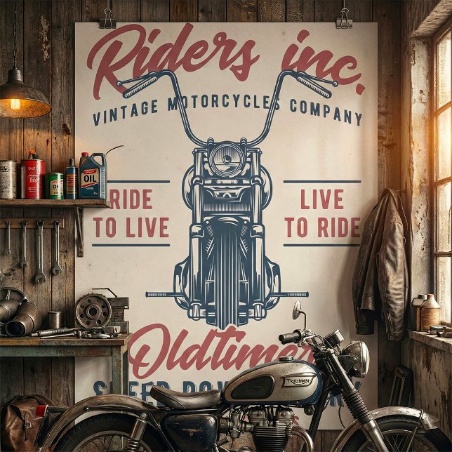 Vintage Motorcycle Riders Inc Poster (Von Creator hochgeladen)