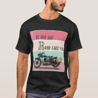 Vintage-Motorrad - Lass die alte Straße dich rufen