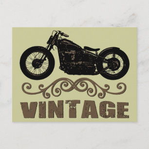 Vintage-Motorrad Postkarte