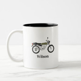Vintage-Motorrad-Tasse  Zweifarbige Tasse